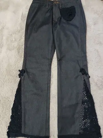 PINK HOUSE 레이스 데님 팬츠