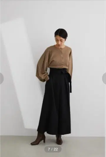 스타일 믹서기 볼륨 슬리브 가디건