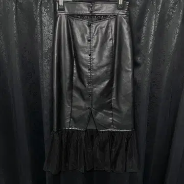 [ EATME ] 프론트 버튼 헴 샤샤 스커트