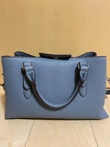 라이트 블루 핸드백 숄더백 지퍼 포함