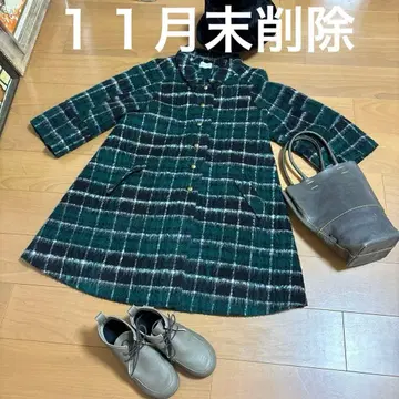 코트 그린 체크