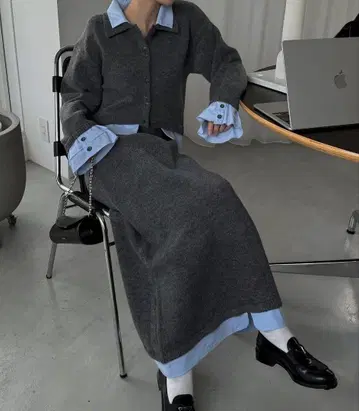 그레이 울 혼방 셋업