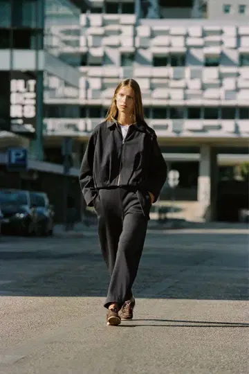 ZARA 셋업 상하의 차콜 그레이 블랙