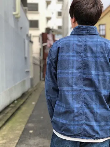 REMILLA 카이토 체크 셔츠 자켓 L 블루