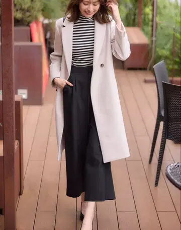 새상품급 anysis 뷰티 써모 와이드 팬츠 팬츠 보온 효과/스트레치