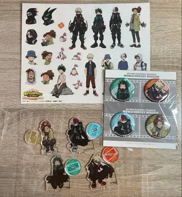 나의 히어로 아카데미아 월드 히어로즈 미션 아크릴 스탠드 캔뱃지 씰
