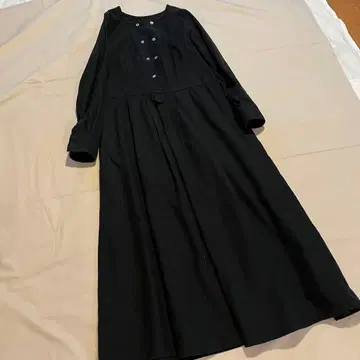 Sunny clouds 써니클라우드 블랙 원피스 롱 기장 코튼