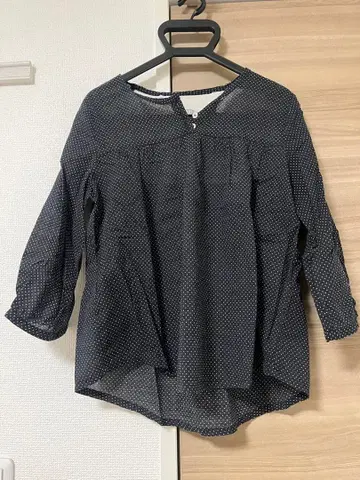 도트 상의 셔츠 블라우스