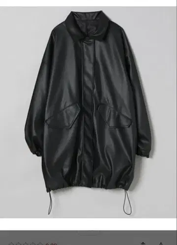 스탠드 칼라 가죽 코트 지나시스 아우터