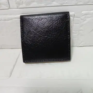 블랙 가죽 코인 케이스 스냅 버튼식