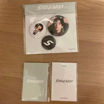 [ 타이베이 한정판 ] Snow Man 핀 배지 세트 3개입
