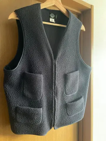 post overalls Fleece Vest 네이비 S