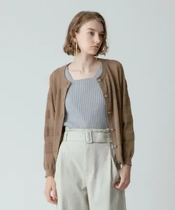 알아바일 시어 바스크 보더 가디건 탄 룰루윌비