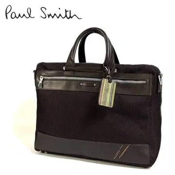 폴스미스 캔버스 가죽 비즈니스 백 멀티 스트라이프