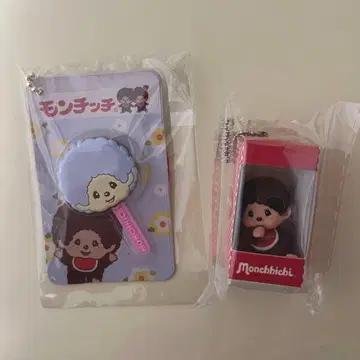 몬치치 막대 달린 페이스 참 앉은 패키지 피규어 키체인