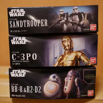 스타 워즈 프라모델 C-3PO R2-D2 BB-8 샌드 트루퍼