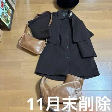 케이프 포함 코트