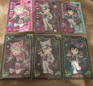 귀멸의 칼날 할로윈 엽서 토키토 무이치로 칸로지 미츠리 시나즈가와 겐야