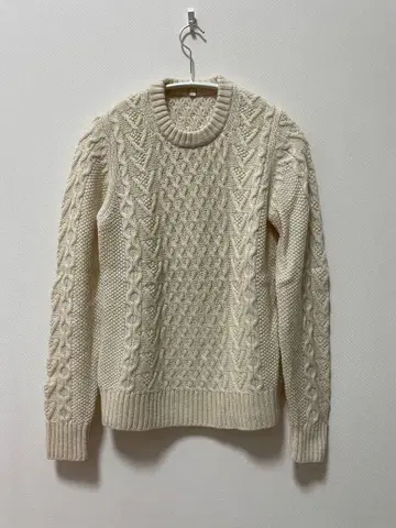 무인양품 아란 니트 아이보리 L