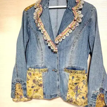 Parma 데님 자켓 꽃무늬