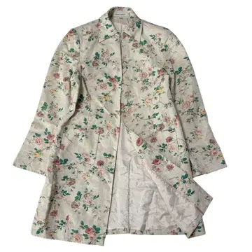 LAURA ASHLEY 꽃무늬 스텐카라 코트 롱 코트 린넨 혼방 13