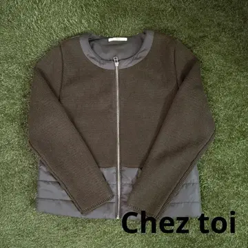 Chez toi 셰토와 절개 니트 블루종