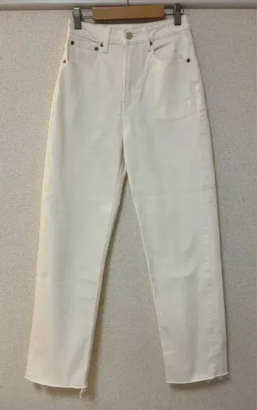 anuans 화이트 스트레이트 데님