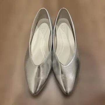 LE TALON 실버 25cm 스틸레토 플랫슈즈