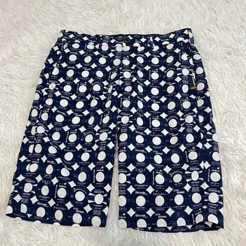 새상품급 르꼬끄 골프 레코드 프린트 하프 팬츠 L 상당