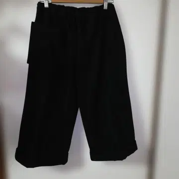 블랙 와이드 팬츠 드로우 스트링 포함