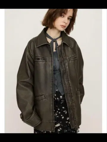 SLY 오버 사이즈 가죽 자켓