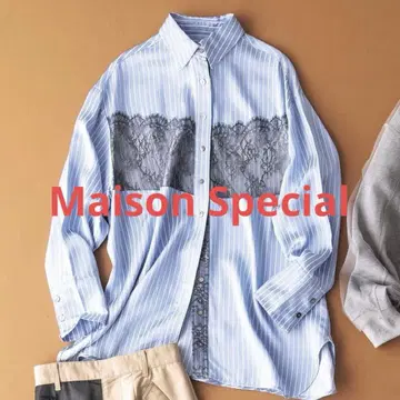 미사용 새상품 Maison Special 레이스 셔츠