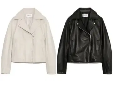 [ 새상품 ] 라무 가죽 라이더 자켓 아이보리