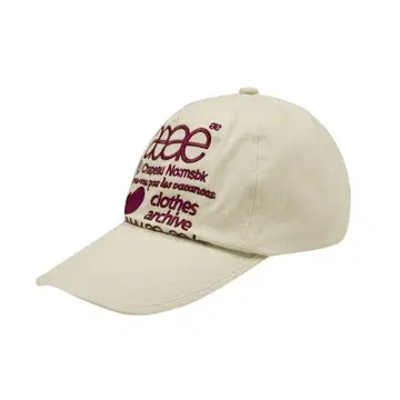 aeae 자수 베이지 야구 모자