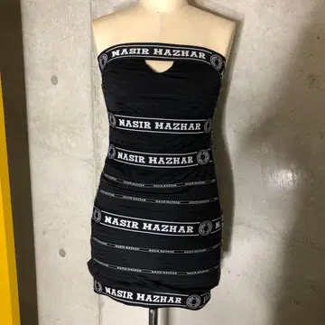NASIR MAZHAR 밴딩 디자인 미니 원피스 미니 드레스