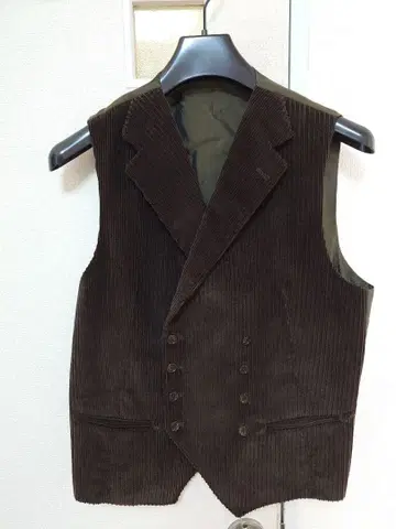 코듀로이 더블 브레스트 베스트