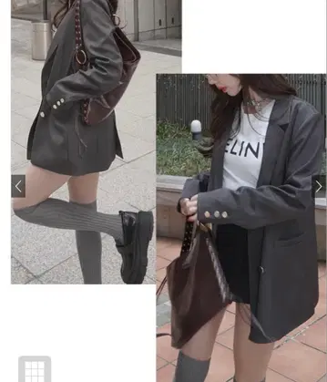 GRL 그레일 더블 버튼 테일러드 자켓[al275] 그레이