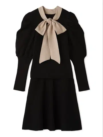 LILY BROWN 보타이 니트 셋업