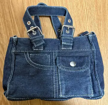 데님 핸드백 숄더 스트랩 포함