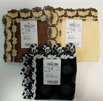 친택 레이스 타월 손수건 3개 세트 팬더 후쿠사야 카스텔라