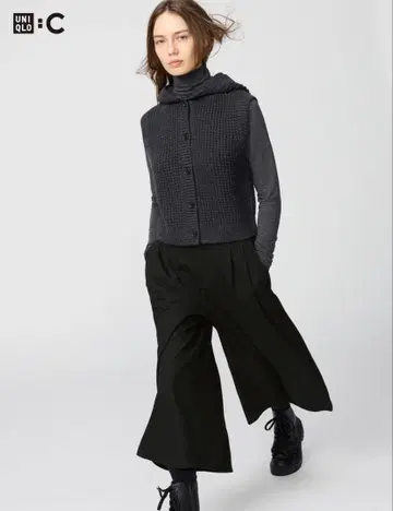 UNIQLO C 와플 니트 후디드 베스트