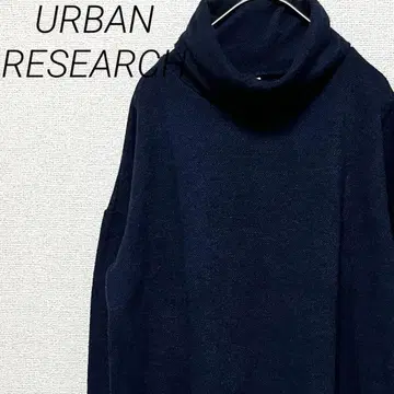 URBAN RESEARCH 롱 니트 스웨터 터틀넥 슬릿