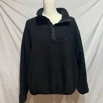 블랙 플리스 하프 지퍼 자켓