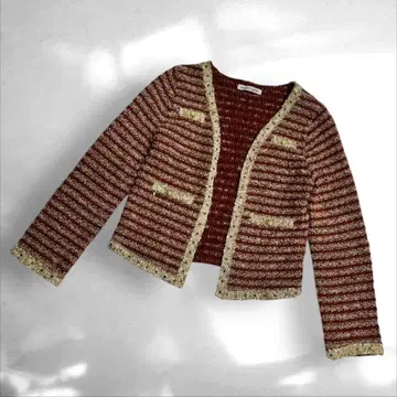 알파벳 트위드 가디건 겉옷 자켓 F ( C4