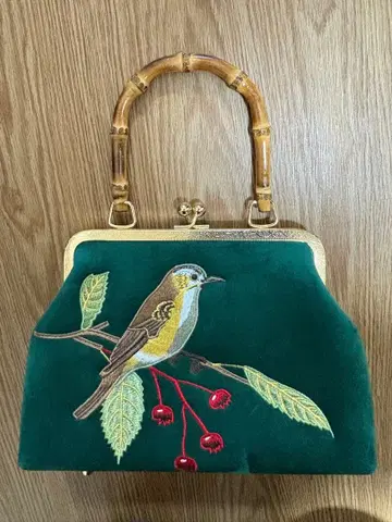 자수 프레임 백 가마구치