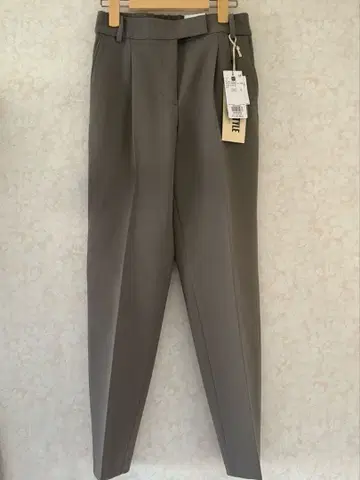 PLST 그레이 테이퍼드 팬츠 S