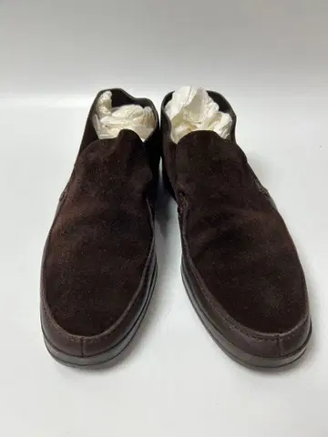 BALLY 다크 브라운 스웨이드/가죽 슬립온 UK7