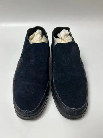 BALLY 네이비 스웨이드/가죽 슬립온 슈즈 UK7