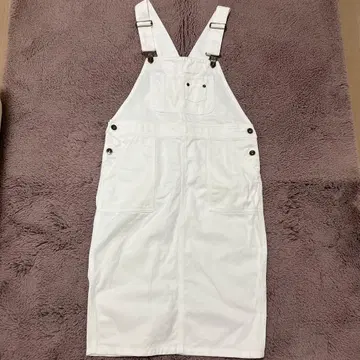 화이트 데님 오버롤