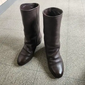 fitfit 핏핏 가죽 부츠 주름 가죽 미들 브라운 23.5cm